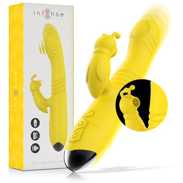 Vibratore multifunzione TOKY INTENSE con stimolatore clitorideo e 8 modalità di leccata
